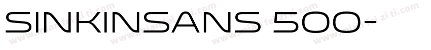 sinkinsans 500字体转换